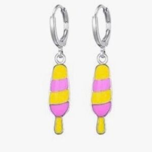 Pink and Yellow Popsicle Earrings
